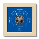 Baromètre 17cm par 17cm couleur Bleu Roy