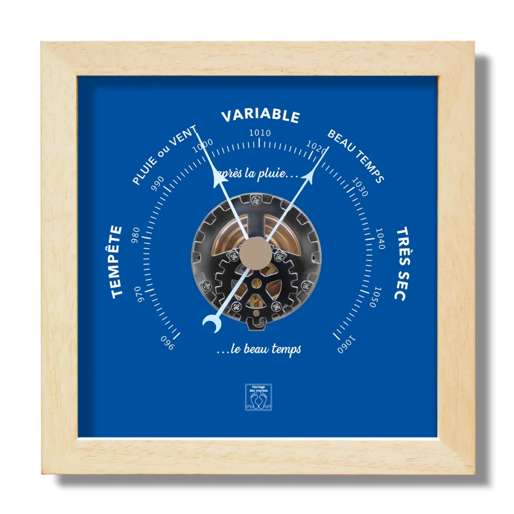 Baromètre 23cm par 23cm couleur Bleu Roy