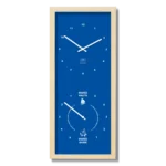 Horloge Heures et Marées verticale bleu roy