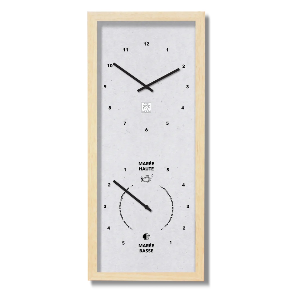 Horloge Heures et Marées verticale sable