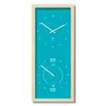 Horloge Heures et Marées verticale vert émeraude