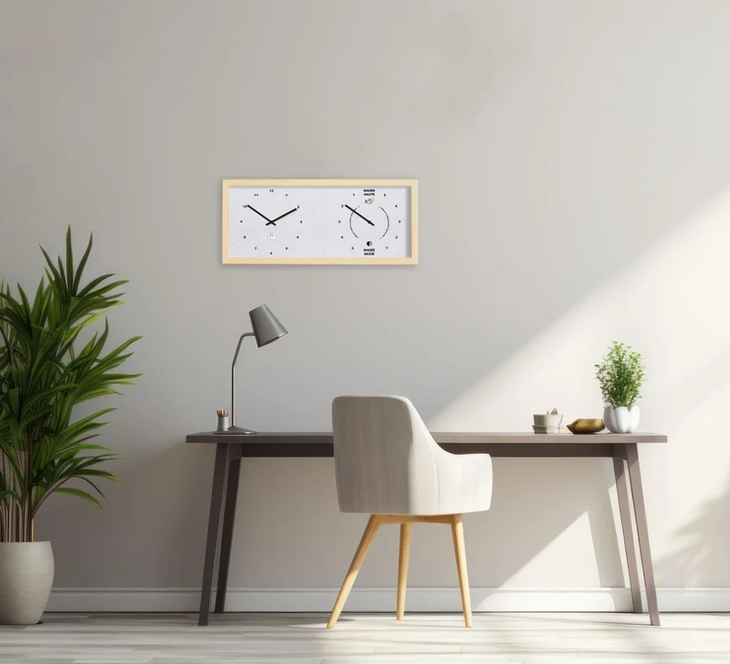 Horloge Heures et Marées horizontal, décoration de bureau