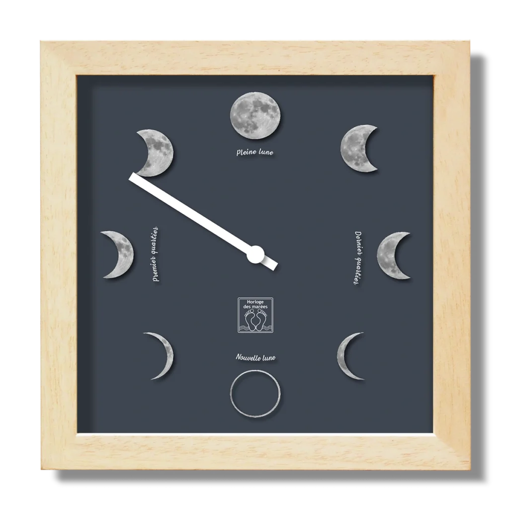 Horloge Lunaire Séléné Anthracite 23cm x 23cm