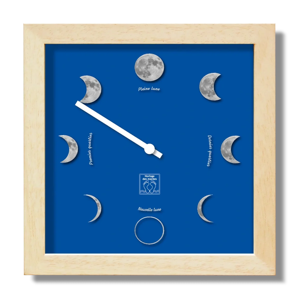 Horloge Lunaire Séléné Bleu Roy 23cm x 23cm