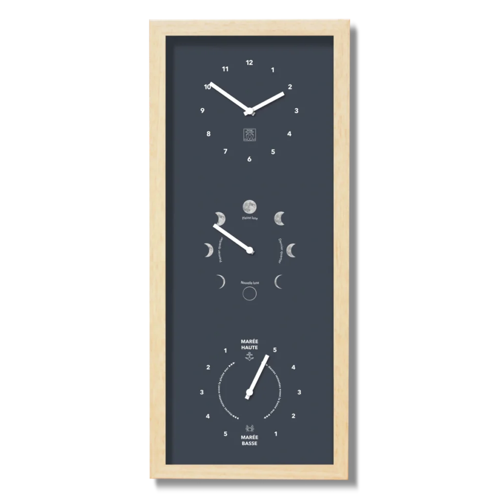 Heures, Lunes et Marées -Vertical Anthracite