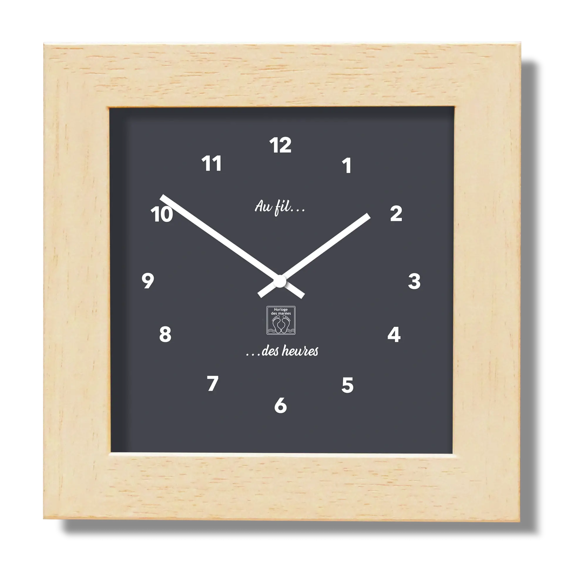 Horloge 12h Anthracite 14cm par 14cm