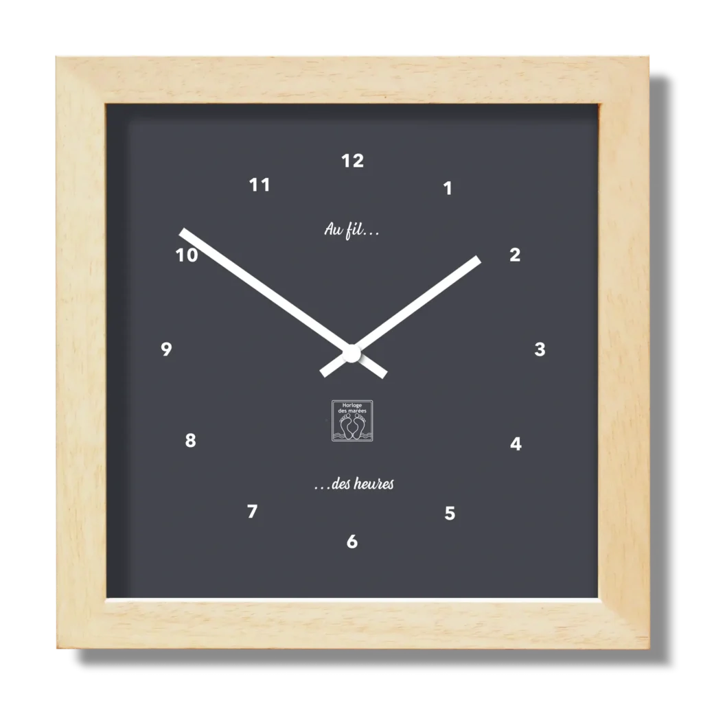Horloge 12h Anthracite 23cm par 23cm