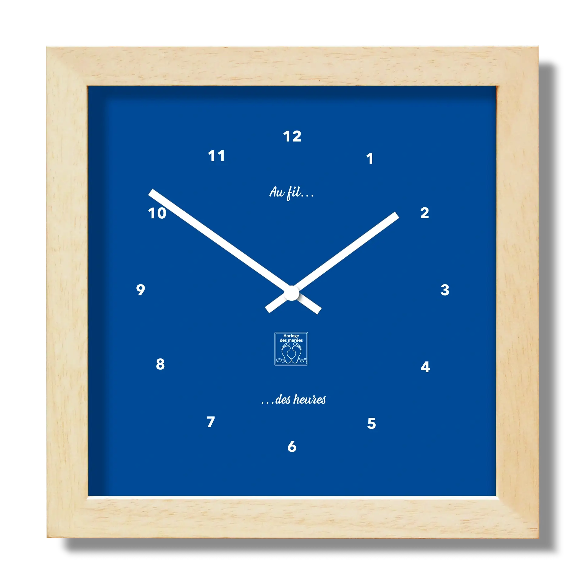 Horloge 12h Bleu Roy 23cm par 23cm